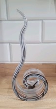 HANDMADE RIBBON ART GLASS FLAME SWIRL SCULPTURE Pre Owned