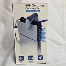 PS5 Slim Stand Cooling Fan,PS5 Controller Charging Station for Sony Playstation5