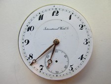 IWC International watch co ref 55231 pocket watch movement  dial - running