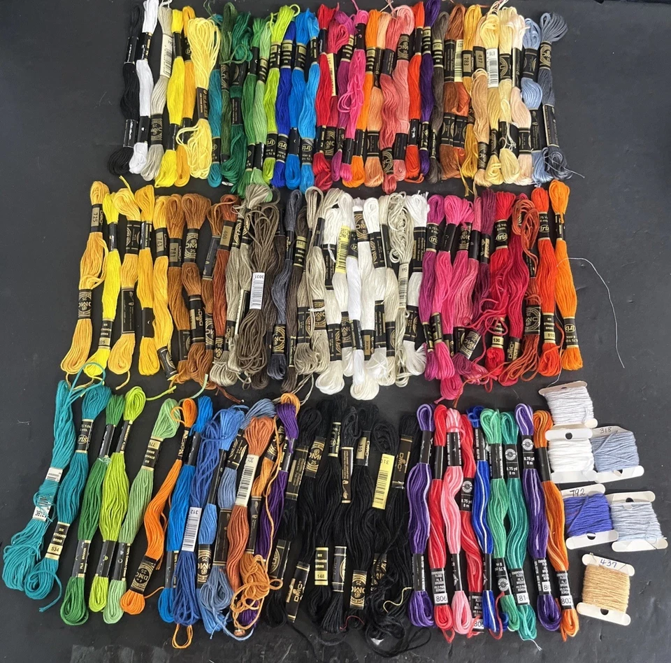 105 Skeins of Embroidery Floss Various Colors & Quality Brands Thread Craft Lot - Image 2 of 3