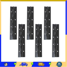 Hordion 6Pcs 8 Inch Piano Hinge Heavy Duty, Hinge 0.04" Thickness, Black