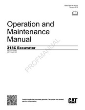 Caterpillar 318C 319C Excavator Operators Maintenance Manual GPA1-Up MDY1-Up