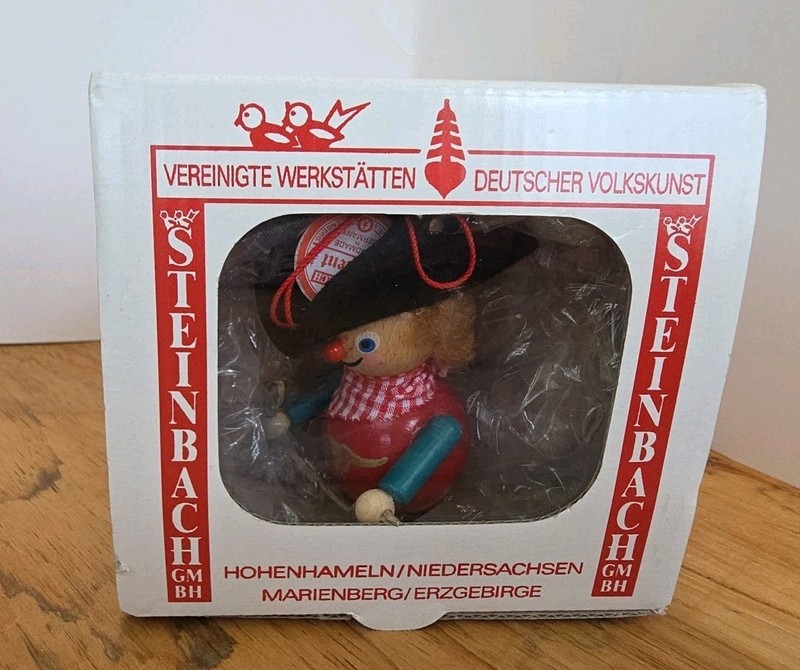 STEINBACH WOOD GERMAN SHERIFF  ROPE GUN HANDMADE ORNAMENT ORIGINAL BOX GERMANY
