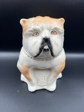 Beautiful Victorian Staffordshire British Bulldog Tobacco Jar, [ RARE ]