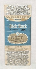 Vintage Wright s Rick Rack Trim Silver 70 3 Yards Metallic Rayon New