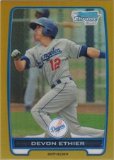 2012 Bowman #BCP35 Devon Ethier Gold Refractor Chrome Prospects