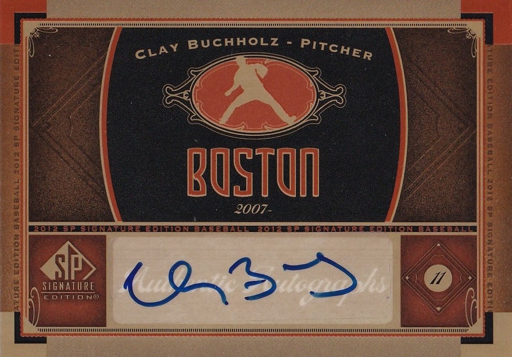 Clay Buchholz 2012 Upper Deck SP Signature Edition Auto