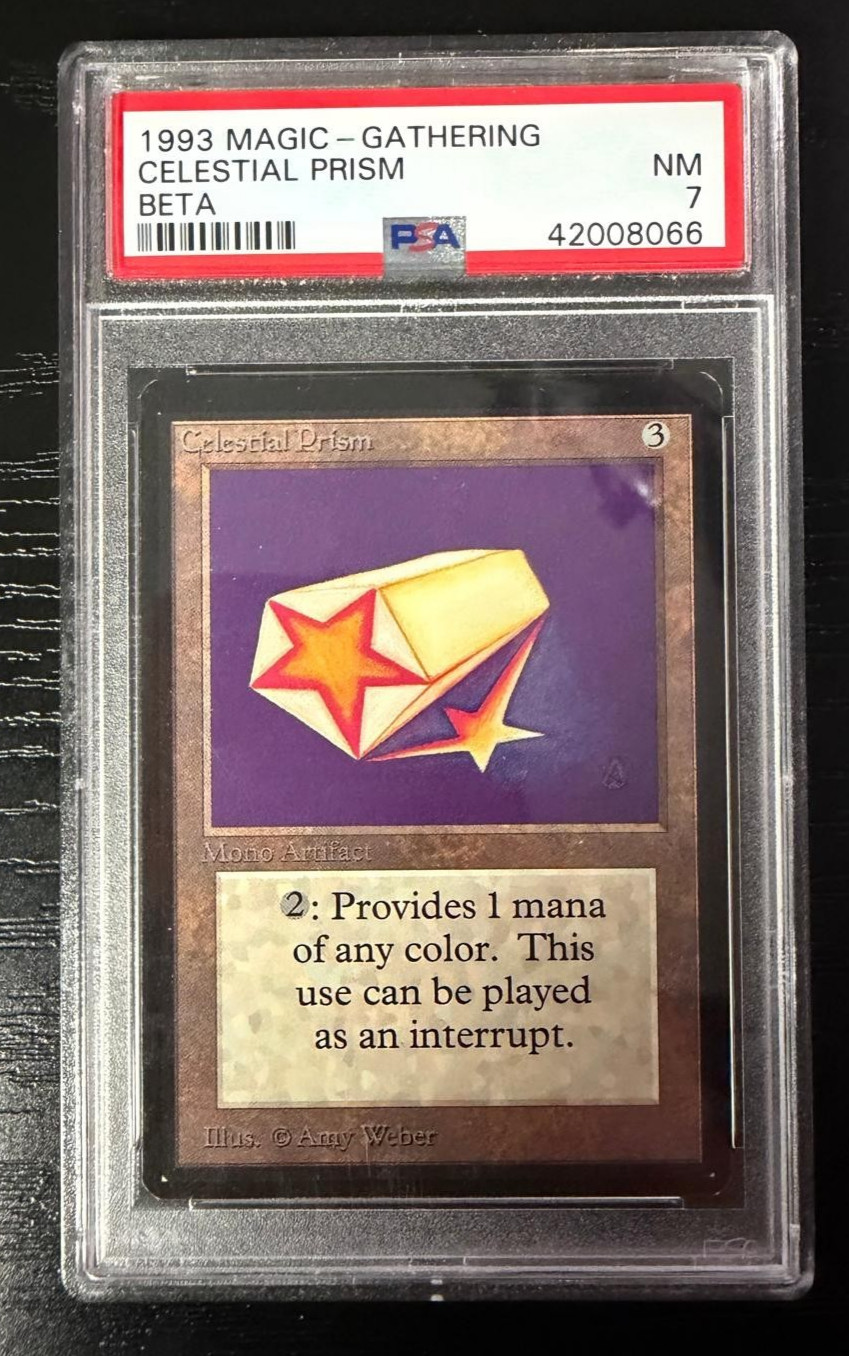 1993 Beta Celestial Prism PSA 7 NM Rare Black Border Magic MTG