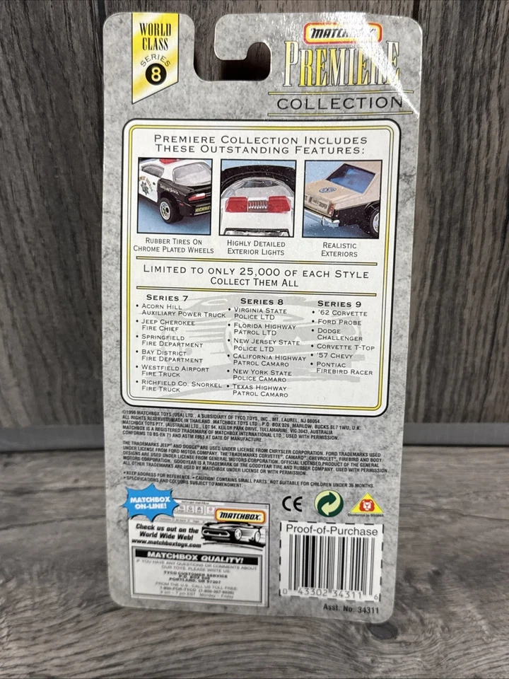 Matchbox Premiere Police Collection Virginia State Police Ford LTD Series 8 NEW! - Image 4 of 4