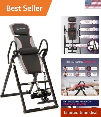 Heavy Duty Therapeutic Inversion Table 300LB Weight Capacity Back Pain Therapy