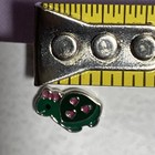 Green & Pink Silver Tone Turtle Stud Earrings — photo 6