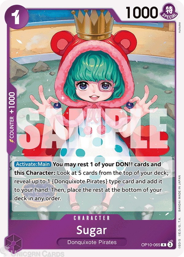 OP10-065 Sugar : Rare English One Piece TCG Card : OP10: Royal Blood