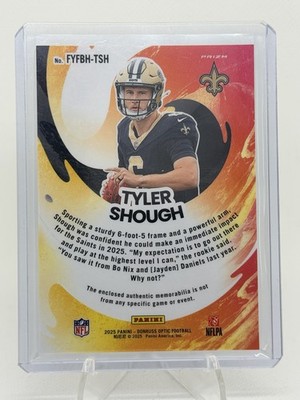 2025 Panini Donruss Optic - Tyler Shough #FYFBH-TSH First Year