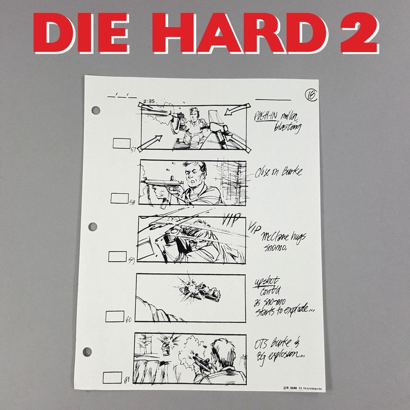 Image 10 of Die Hard 2 - Production Used Storyboard, Bruce Willis Snowmobile Chase, Prop 18