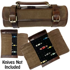 CASE XX KNIVES 20X12 CANVAS/LEATHER/SUEDE KNIFE ROLL #SOKCR002NS
