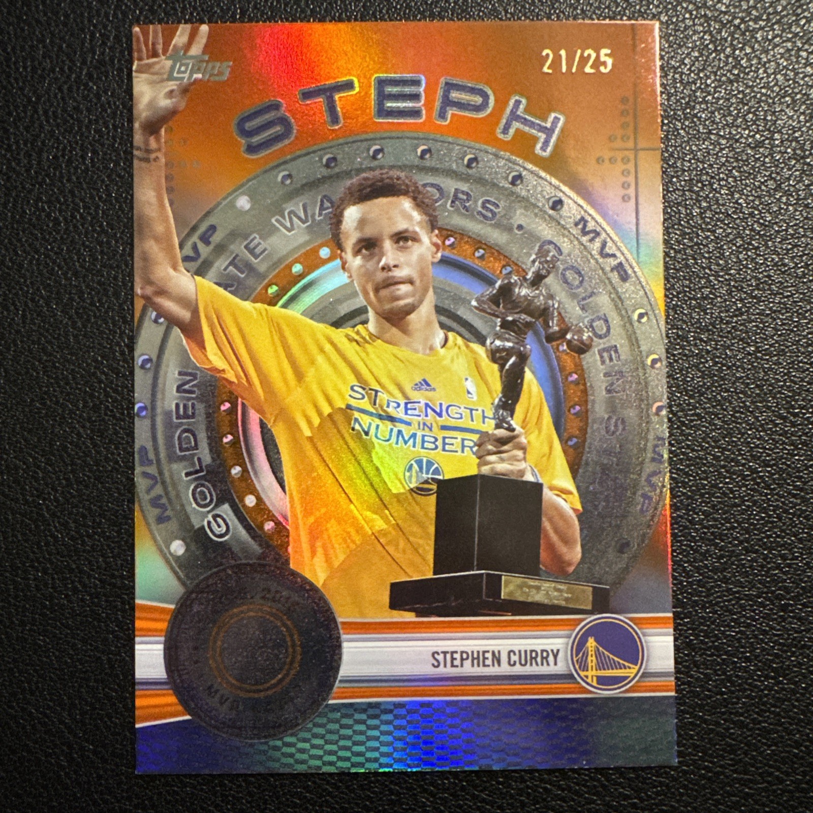 2025 Topps Flagship - Steph Curry MVP Vault - Orange - /25 Warriors
