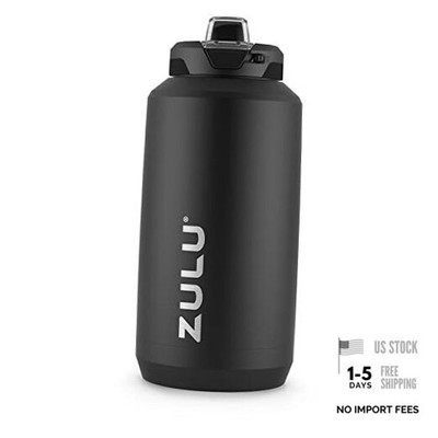 ZULU Goals Vacuum Insulated Large Capacity Stainless Steel Water Black 64oz