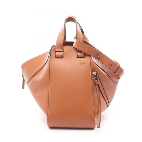 LOEWE Hammock Medium Shoulder Handbag leather Brown Used Women