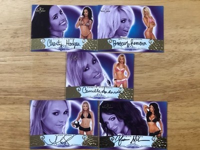Five Autographed cards, ,Charity Hodges, C Anderson, B Herrera, Y Nelson,  Curry