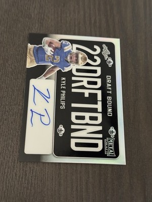 2022 Leaf Metal Draft Bound Prismatic Black Auto /15 KYLE PHILIPS Rookie Card RC