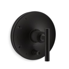 Kohler K-T14501-4-BL Purist Rite-Temp valve trim with push-button, Matte Black