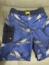 Boys Cat and Jack Swimming Trunks Aquatic Theme Sharks MEDIUM 8/10 BLUE