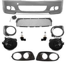Sport Front Sto�stange + NSW Smoke +Blenden passt f�r BMW E46 Coupe Cabrio 99-07