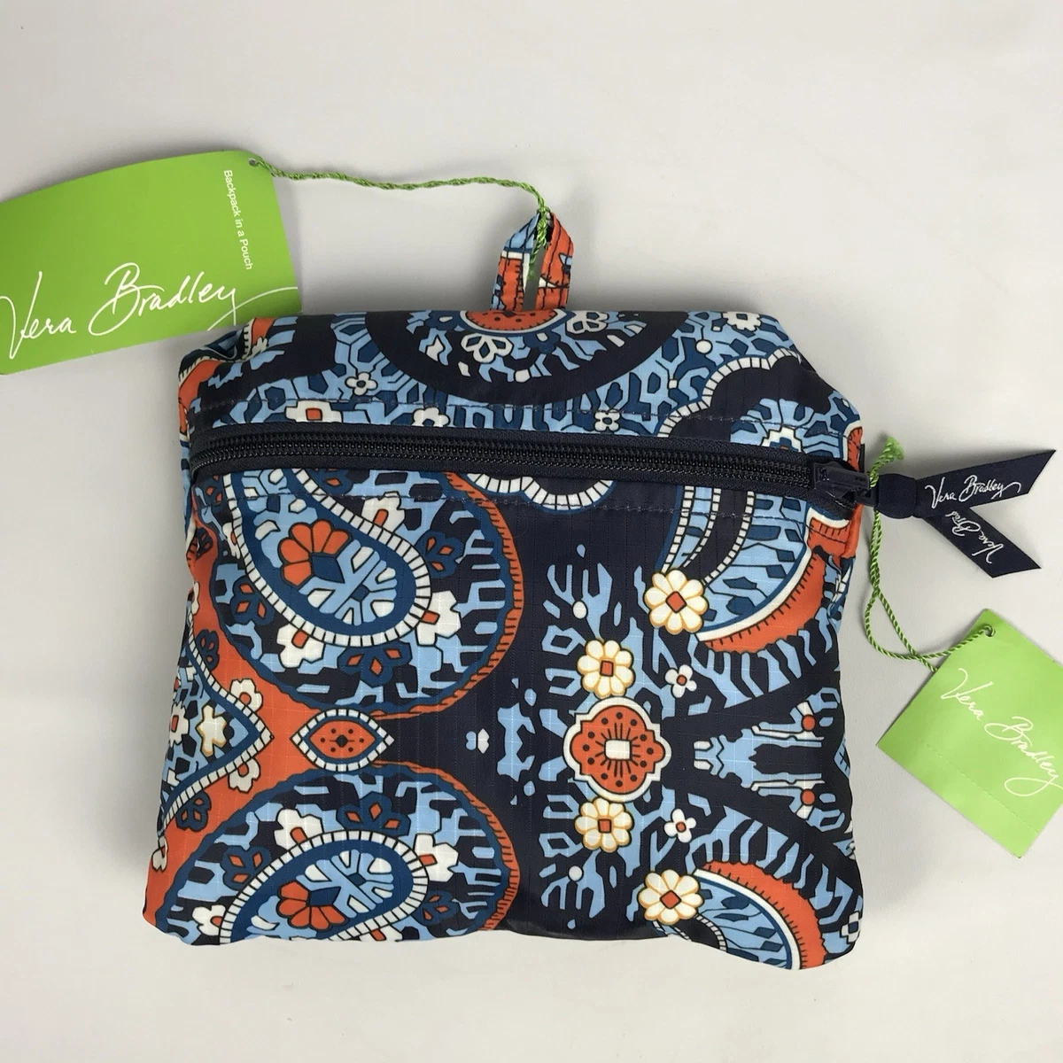 Vera Bradley Starry Night Blue Patterned Drawstring Backpack Bag Original Drawstring Backpack - Cotton | Vera Bradley main image 3