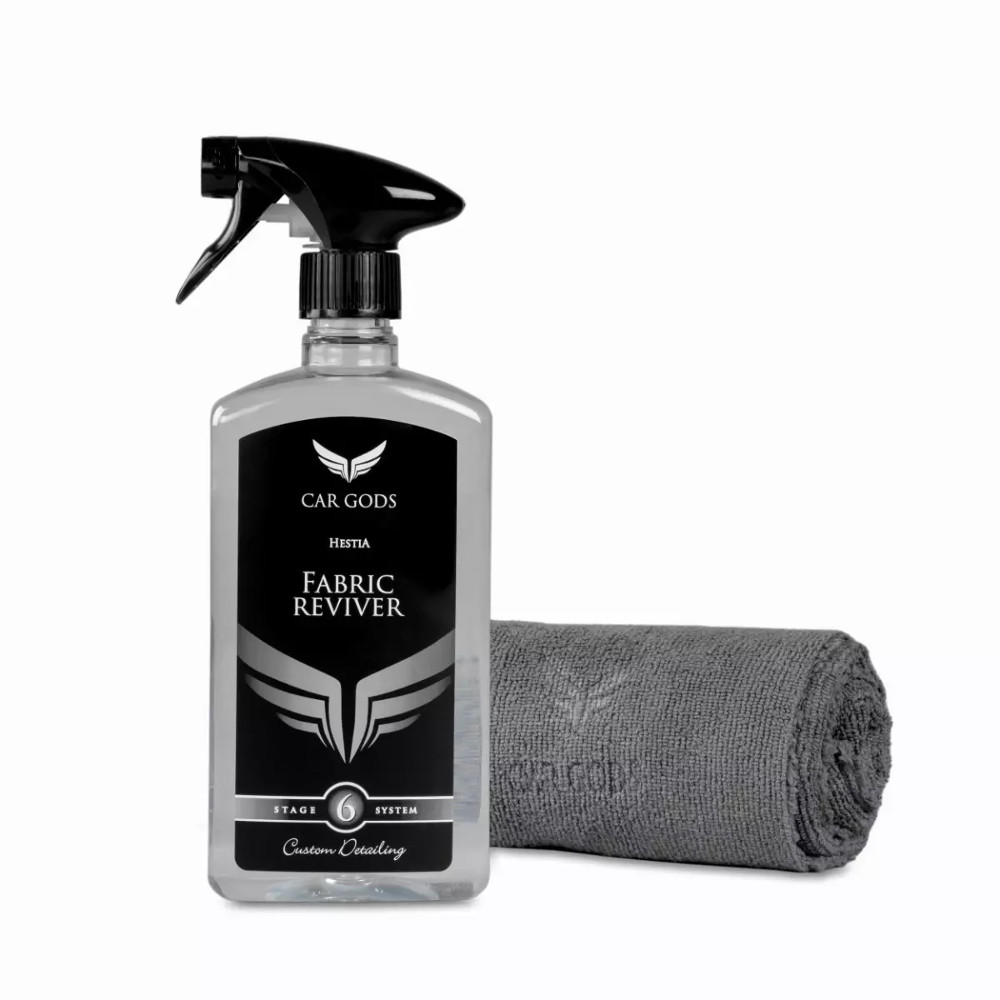 Car Gods Fabric Upholstery Cleaner Restorer & Reviver & Microfibre Cloth Bundle