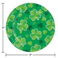 St Patrick’s Day Plates Shamrocks Party Tableware Paper Buffet Plates 18cm x 8