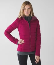 Lululemon 6 Fluffed Up Jacket Berry Rumble/Heathered Herringbone Heathered Berry