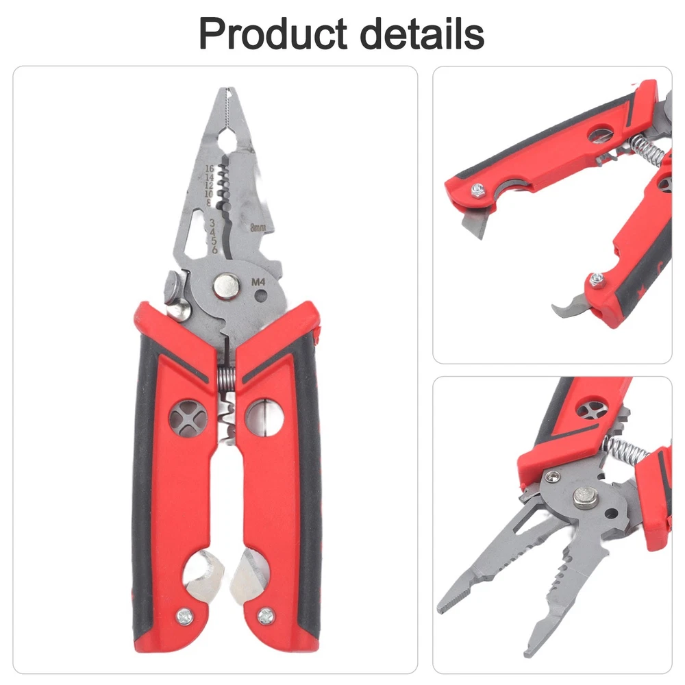 Multi Tool Wire Stripper Cutter Pliers 18 in 1 with Crimper and Wrench Features