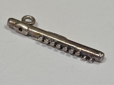 Sterling Silver ~ Flute Charm ~ Musical Instrument ~ VINTAGE