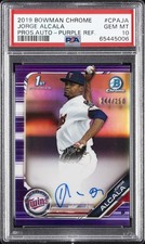 2019 BOWMAN CHROME PROSPECTS AUTOS #CPAJA JORGE ALCALA 244/250 PSA 10 AUTO