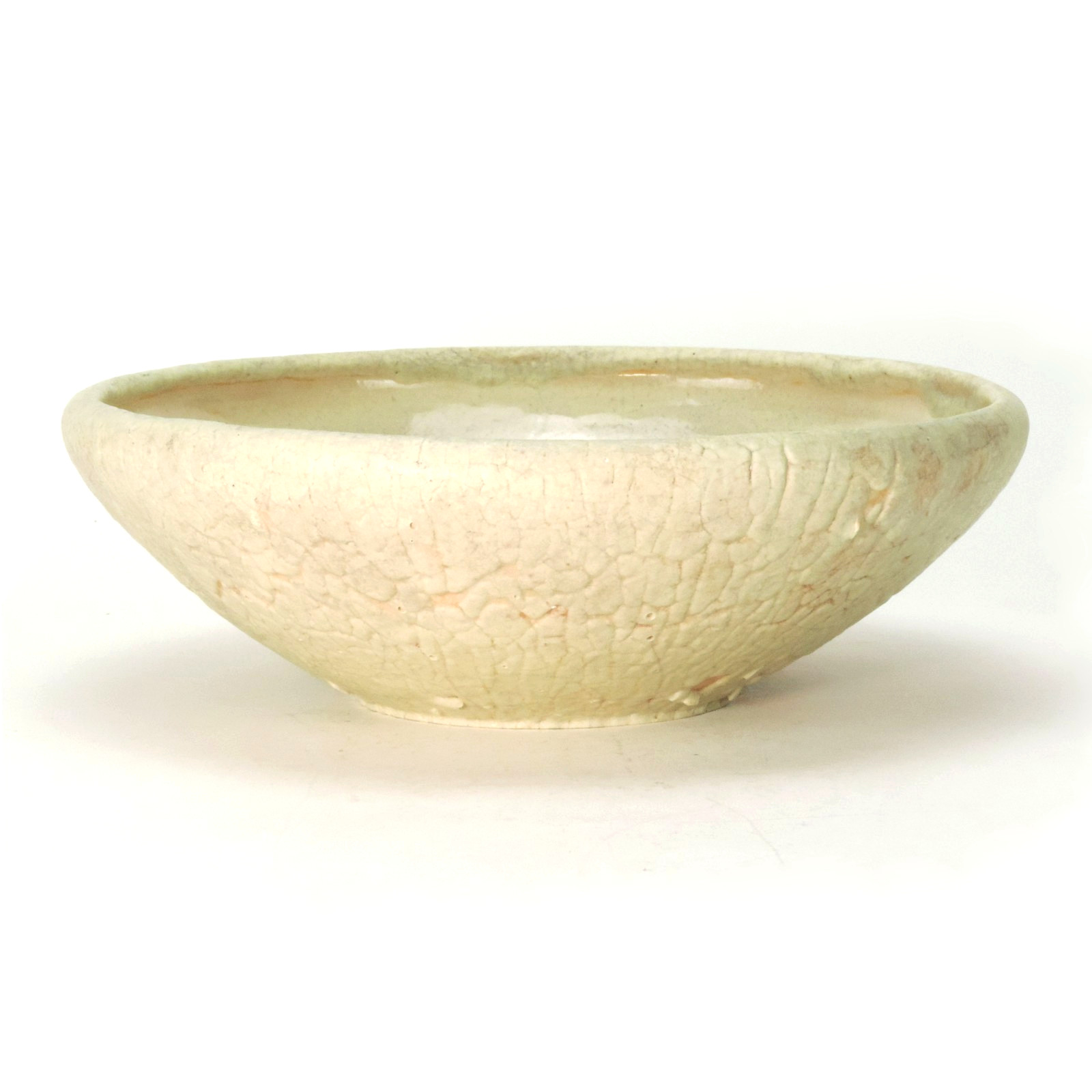 Grueby Pottery 13" dia matte oatmeal white large bowl  Arts & Crafts Boston