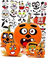 Halloween Pumpkin Face Sticker for Kid, Decorating Painting Kit Decoration