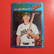 2026 Topps Heritage - Zack Gelof #186 Chrome Light Blue Sparkle Refractor