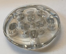 Vintage Glass 11 Hole Flower Frog