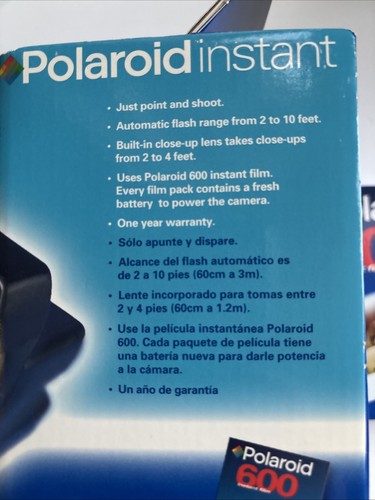 Polaroid One-Step 600 Instant Camera Box Has Not Been Opened W/ New Extra Film - Picture 8 of 17