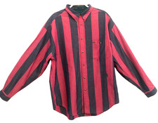 VTG Men's Tommy Hilfiger XL  Long Sleeve Button Down Striped Shirt  Crest Logo