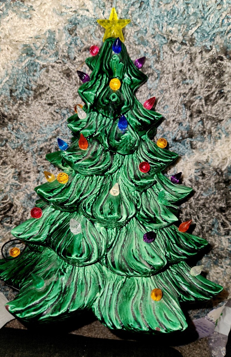 クリスマス msyL Vintage Light-Up Ceramic Christmas Tree w/ Substitute Light