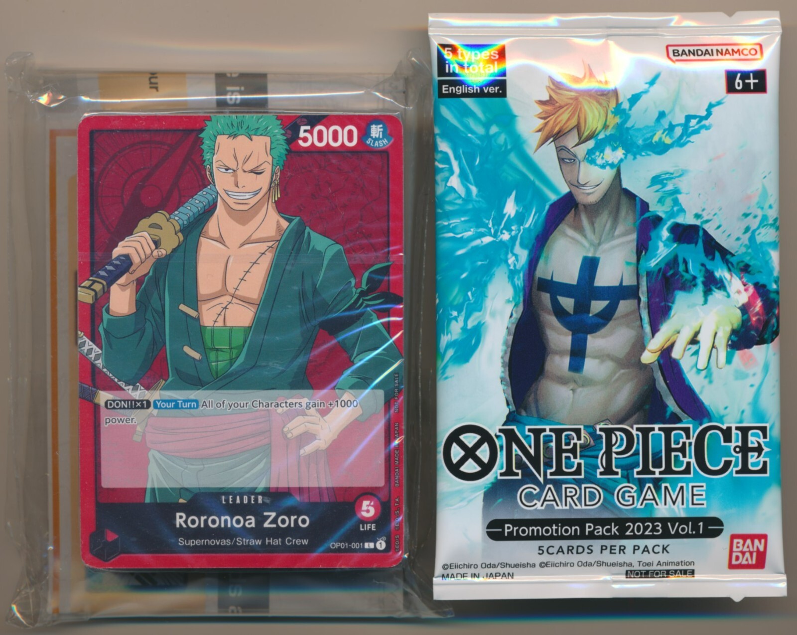 ONE PIECE Card Game TCG DEMO DECK KIT & PROMOTION PACK 2023 VOL 1