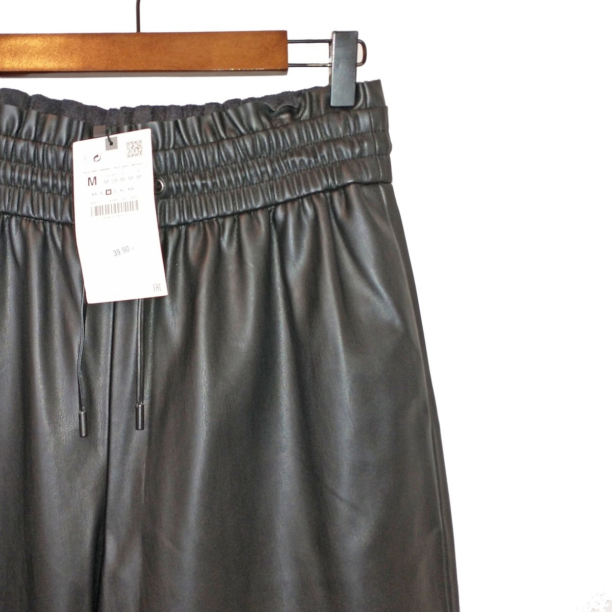 Faux Leather Trousers Black Pu Paperbag Trousers River Island Faux