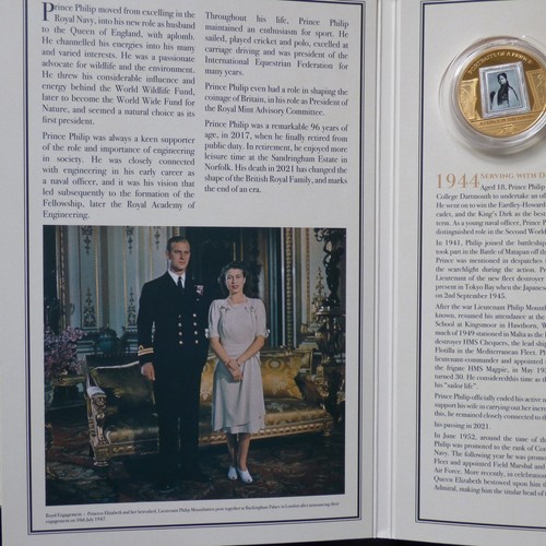 Portraits of a Prince Philip 7 Coin set in Folder with Gold 1 Pound TDC 2021 - Picture 14 of 18