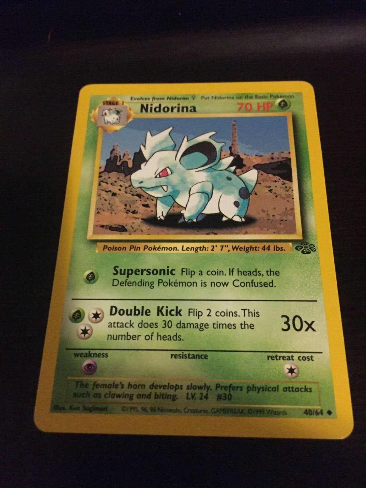 Pokemon TCG Nidorina 40/64 Jungle Uncommon NM/MINT