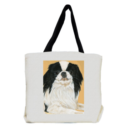 Japanese Chin Black and White Tote Bag