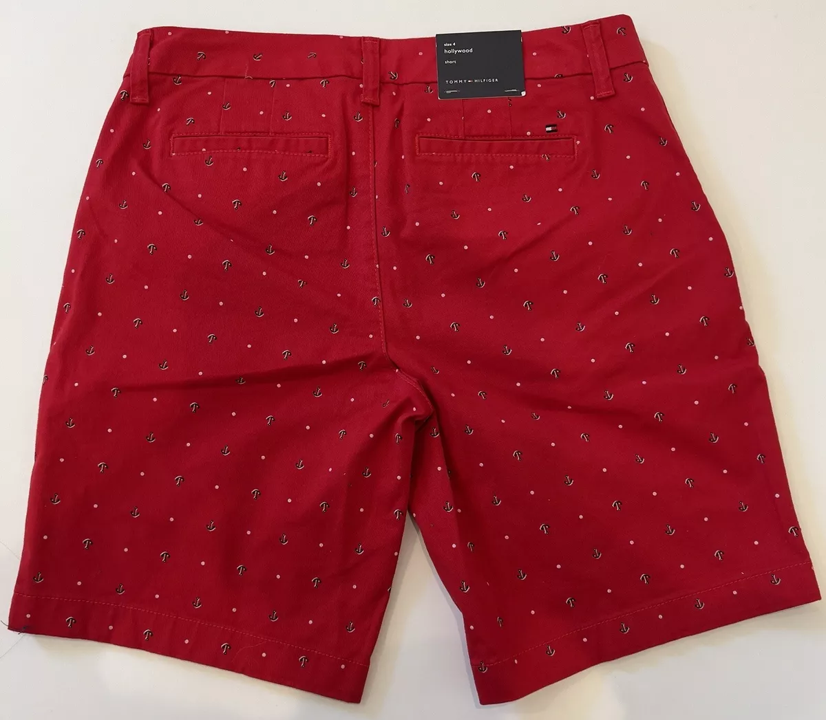 Short femme Tommy Hilfiger Hollywood taille 4 rouge 9 pouces entrejambe neuf ave
