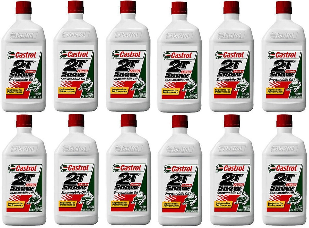 Castrol 32 ounce 15B74E 2T 2 Stroke Snowmobile Oil - Pack of 12 | eBay