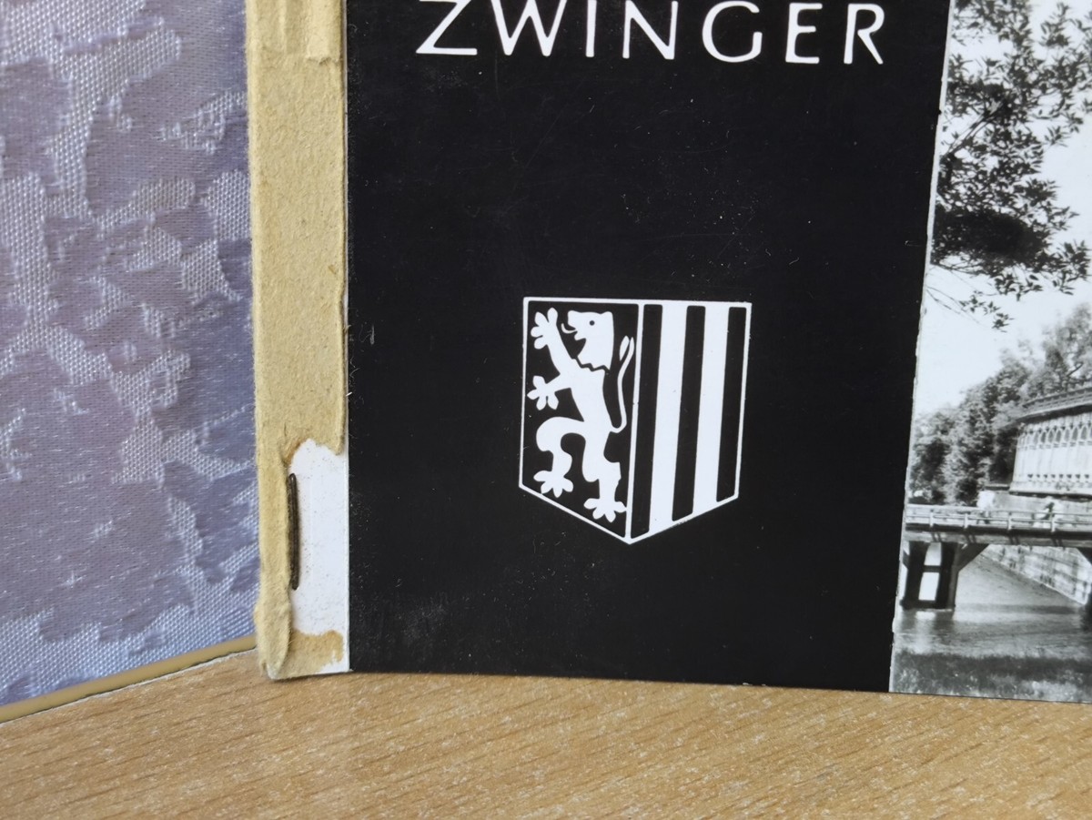 Rare Vintage Dresden Zwinger Set of postcards stapled in book
