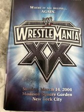WWE WrestleMania 20 2004 PPV Program MSG Missing 1 autograph (Lesnar)